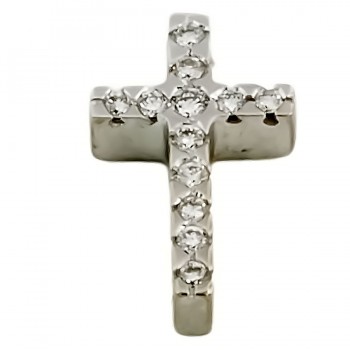 18ct white gold Diamond Cross Pendant
